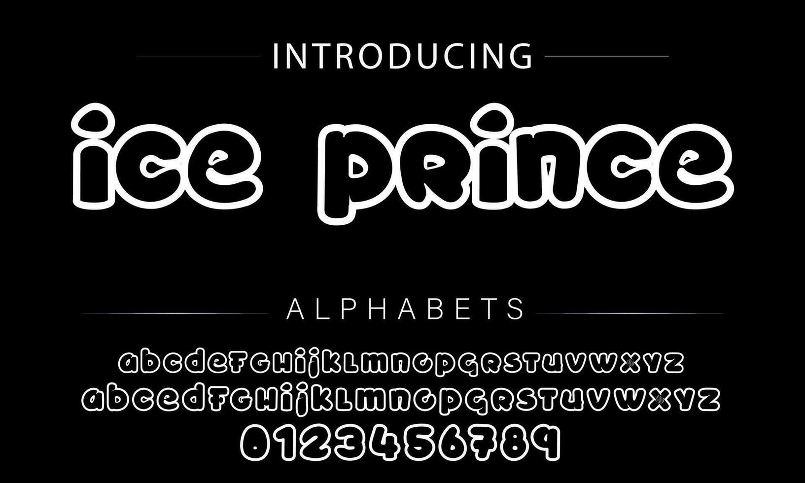 Playful style font design, childish alphabet letters and numbers vector illustration