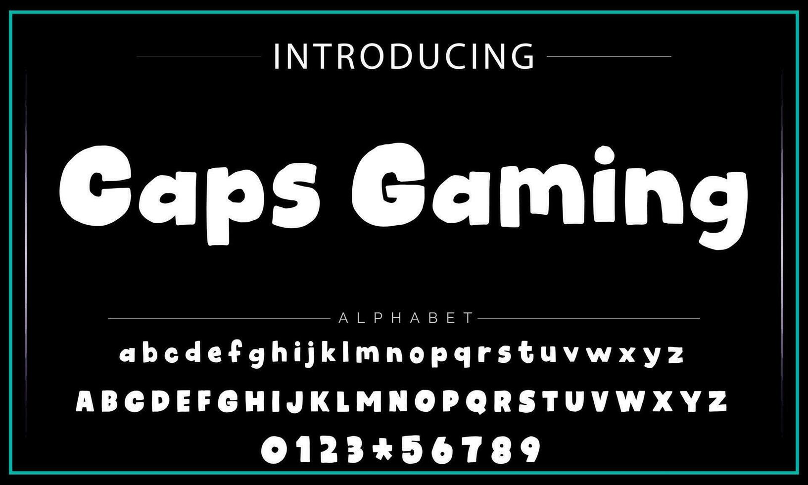 Playful style font design, childish alphabet letters and numbers vector illustration