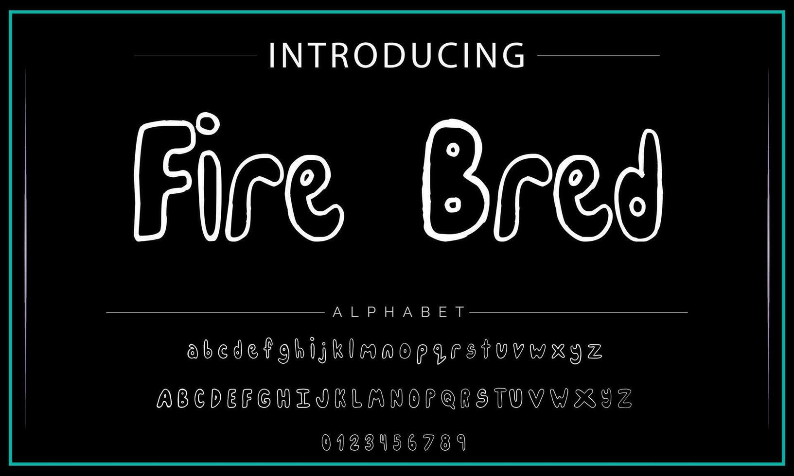 Playful style font design, childish alphabet letters and numbers vector illustration