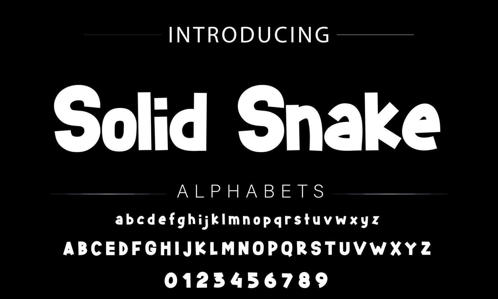 Playful style font design, childish alphabet letters and numbers vector illustration