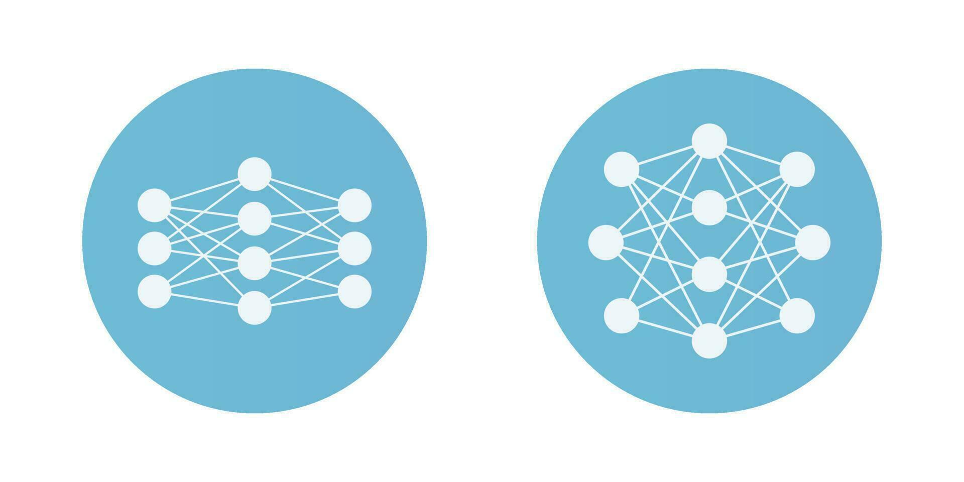 Artificial intelligence, deep learning, machine learning design concept vector