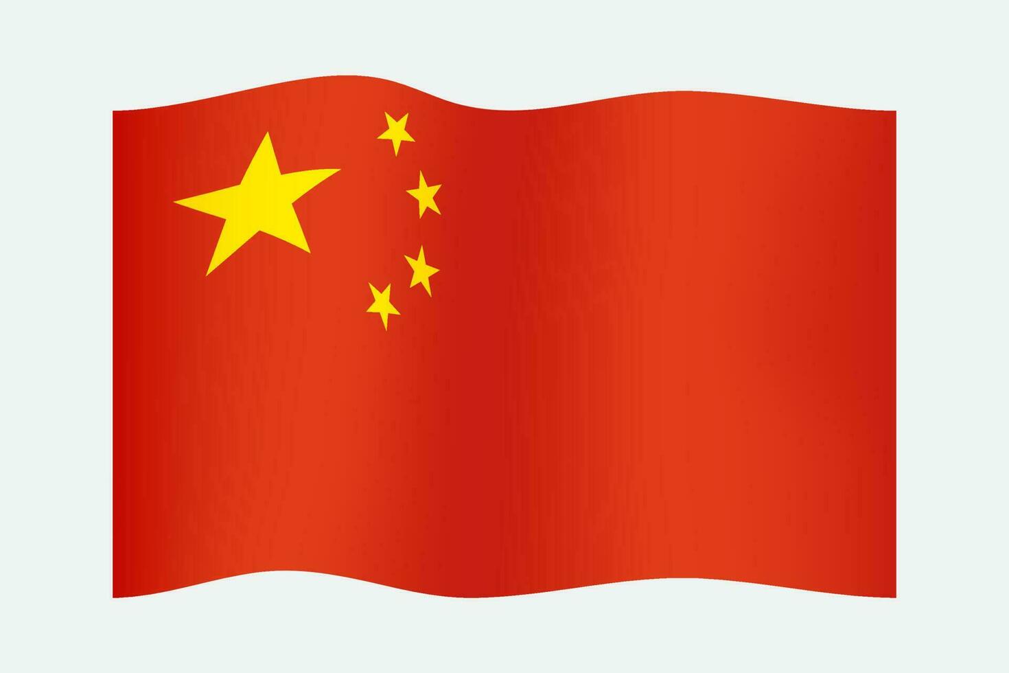 Five starred red Flag of China. National flag vector
