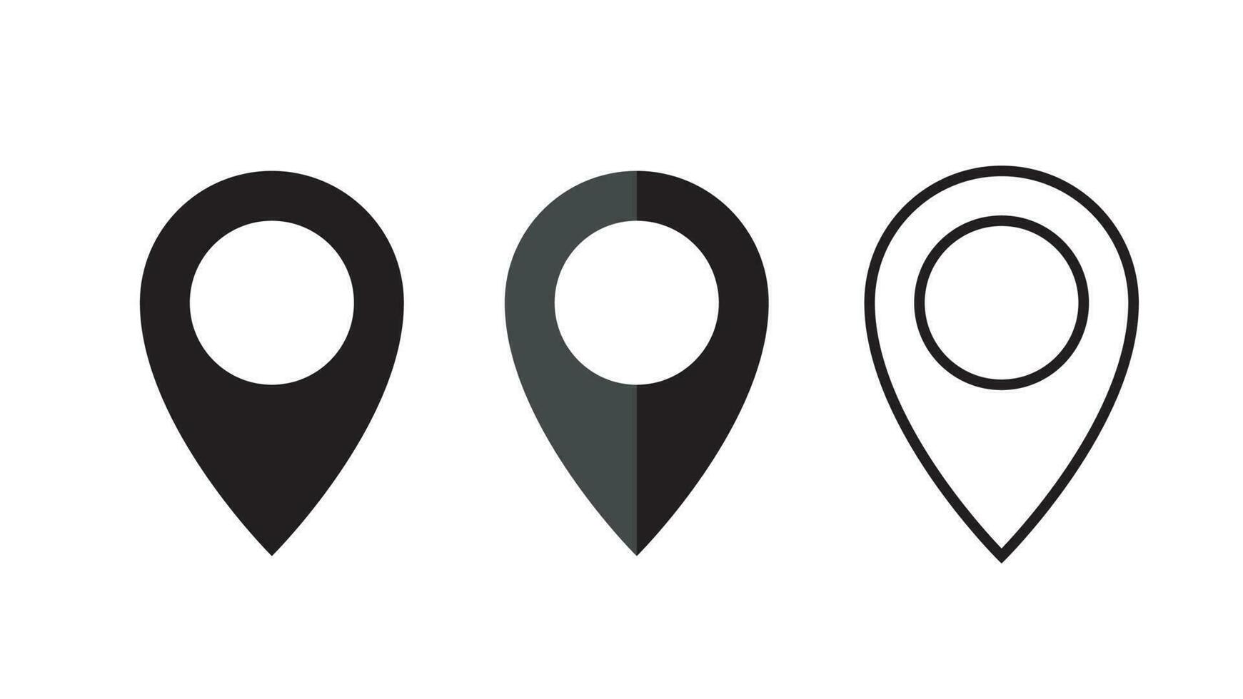 Pin navigation icon. Map pin symbol, sign. vector
