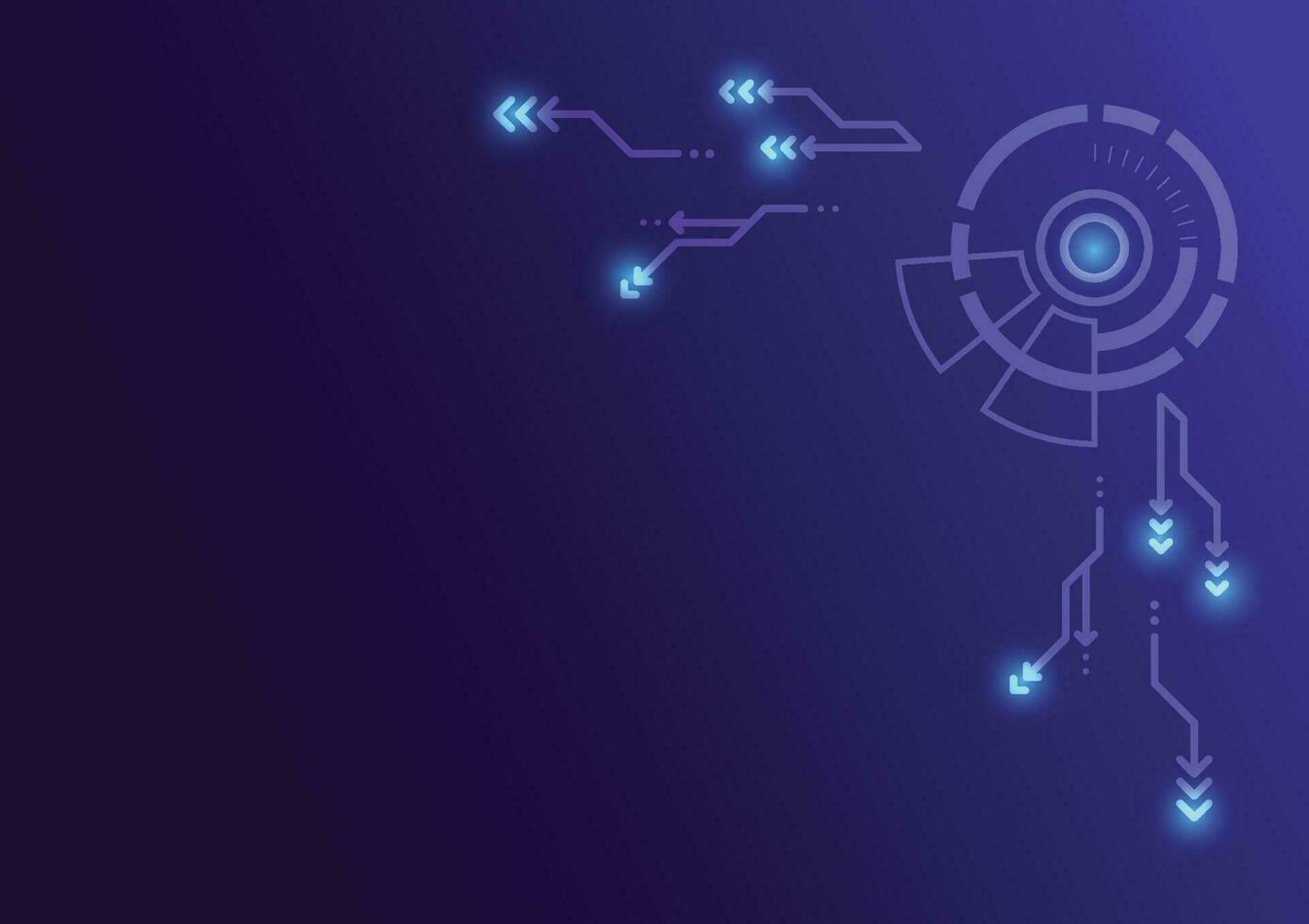 Abstract technological background. Futuristic interface. Vector illustration for your design with blue gradient background.