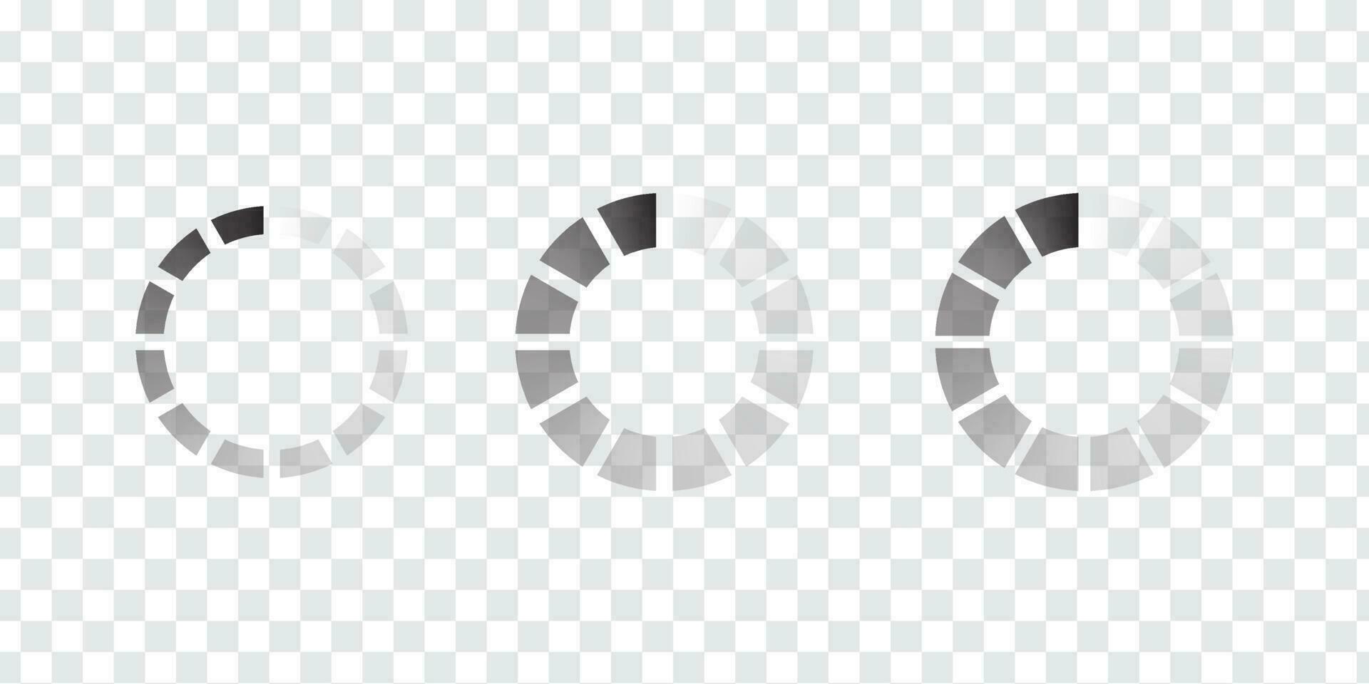 Circle progress bar loader. Round cyclic icon. vector