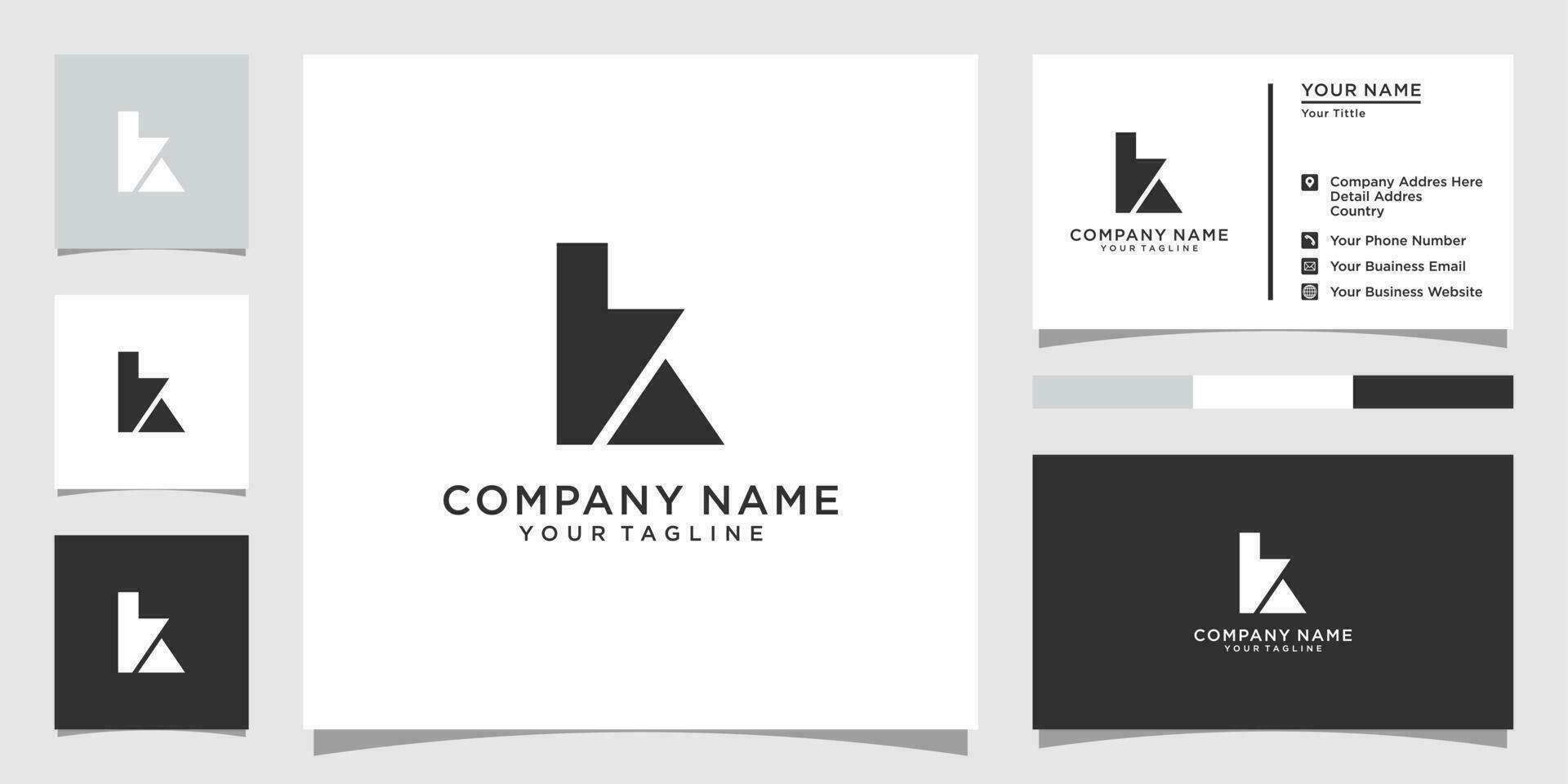 concepto de diseño de logotipo vectorial de letra inicial k. vector
