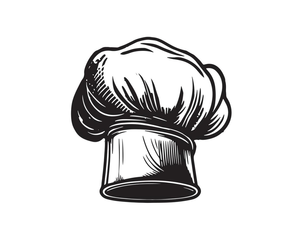 Chef hat hand drawn, vector. vector