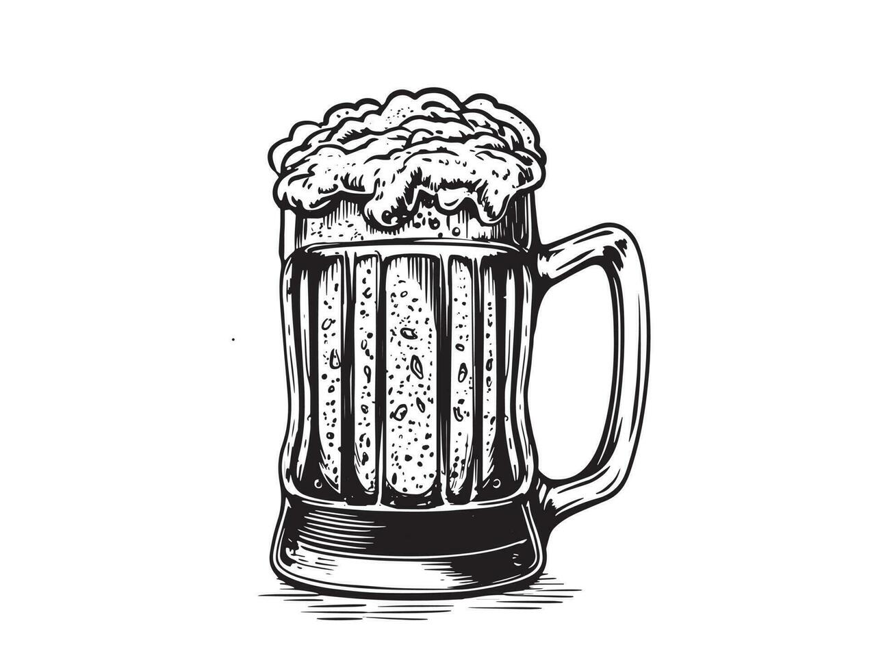 Beer hand drawn illustrations, vector. vector