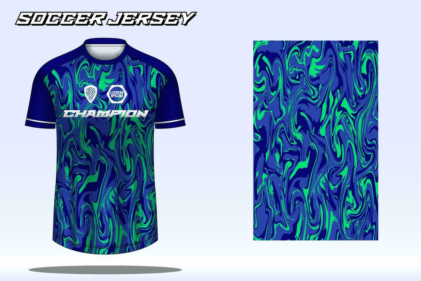 maqueta de diseño de camiseta deportiva de camiseta de fútbol para club de fútbol vector