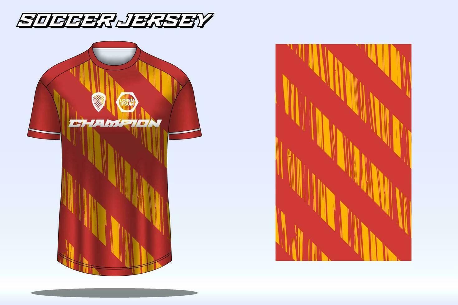 Soccer jersey sport t-shirt design mockup for football club vector