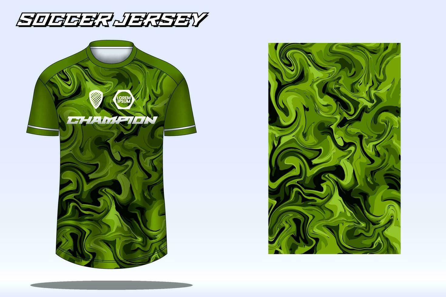 Soccer jersey sport t-shirt design mockup for football club vector