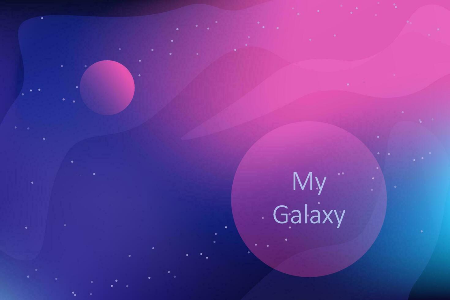 Space planet background with fantastic galaxy and planets. vector