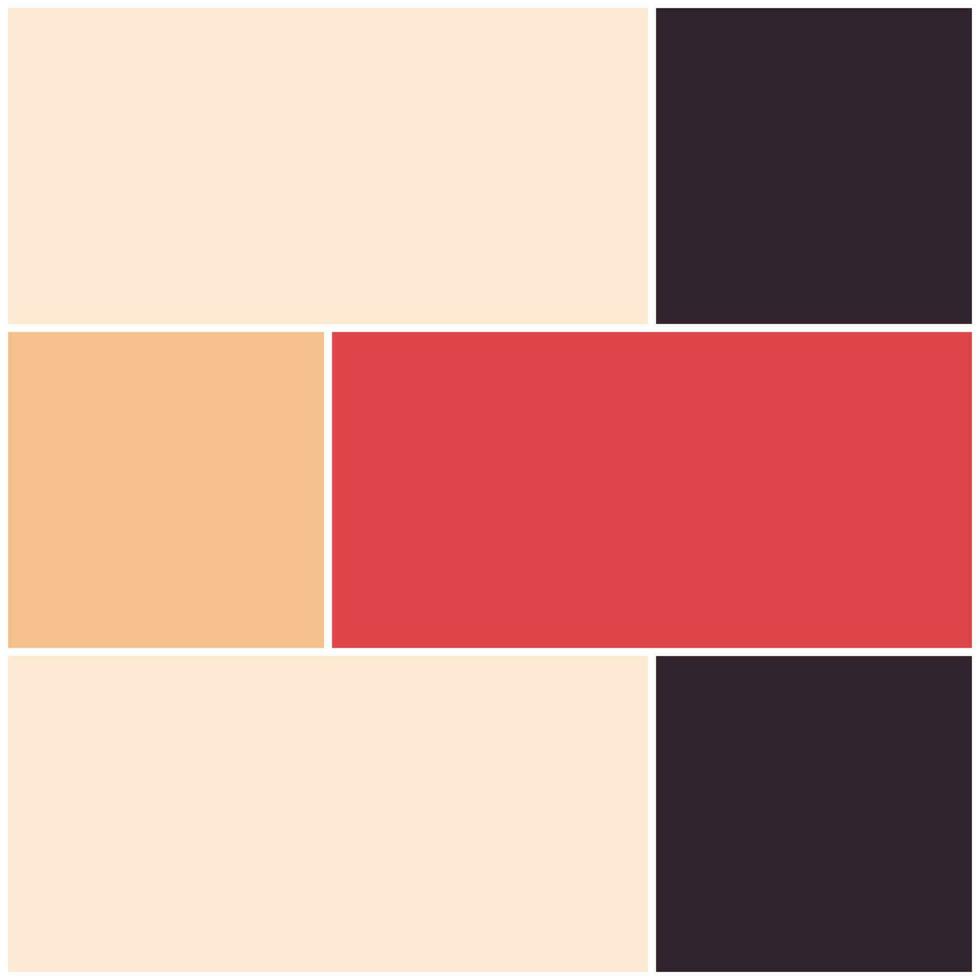 Photo collage pattern. White frames, colored pattern vector