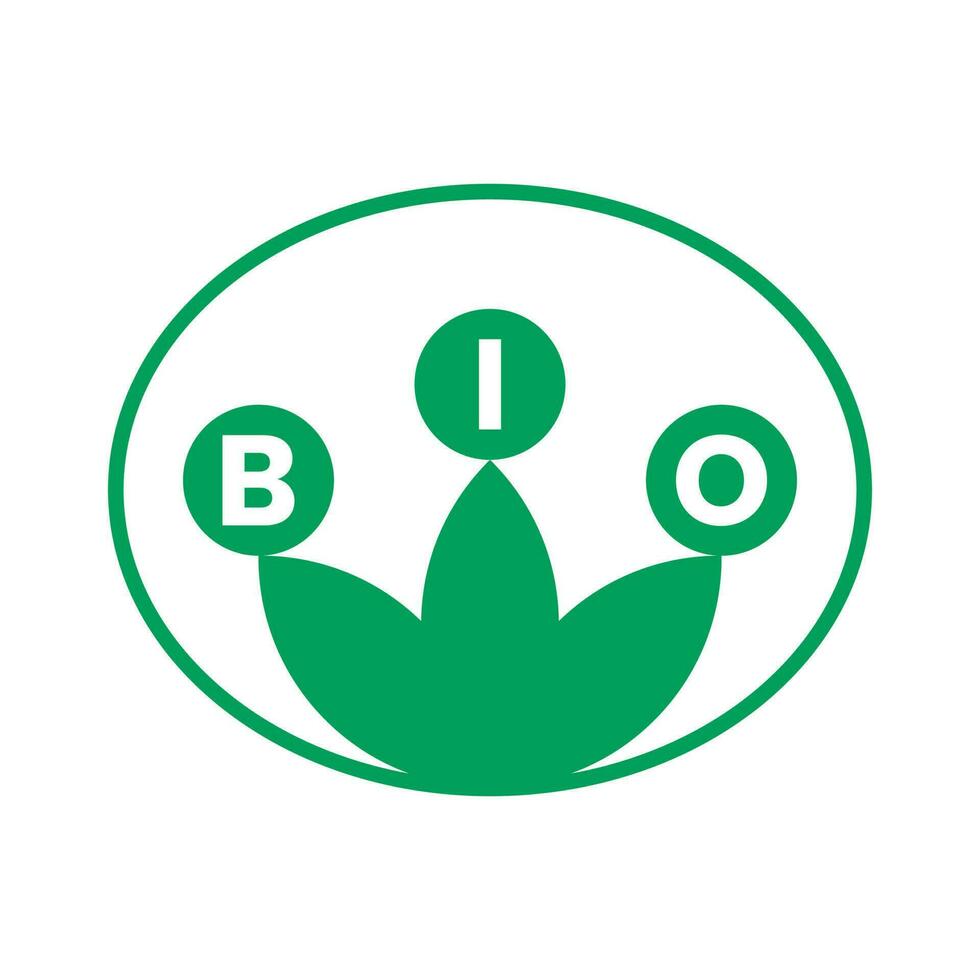 Bio product green stickers, labels, tags, icons. vector