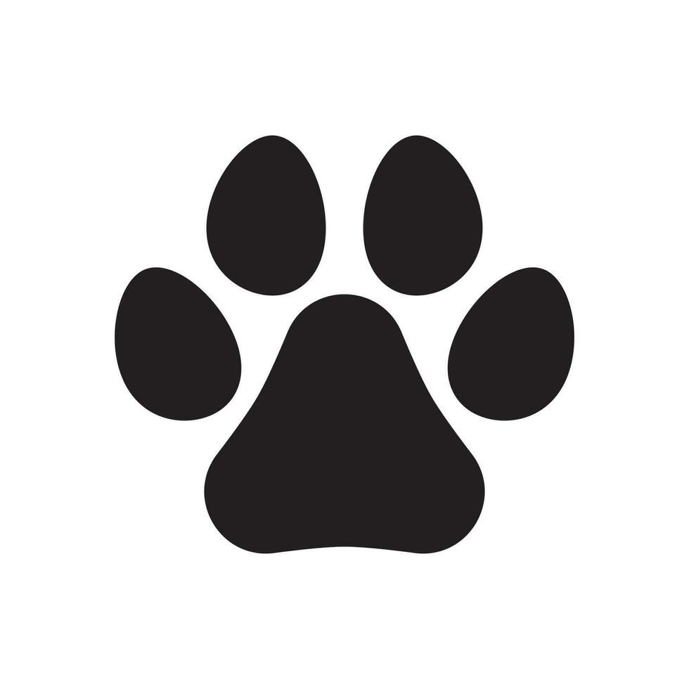Animal paw print icon. Dog or cat paw print. vector
