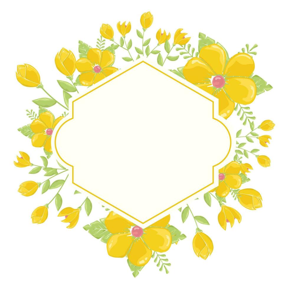 flower garland, for invitation design vector