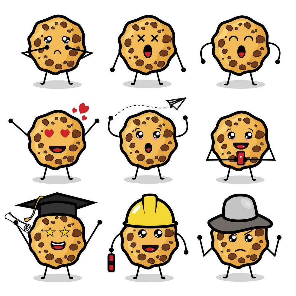 cookies character mascot illustration vector