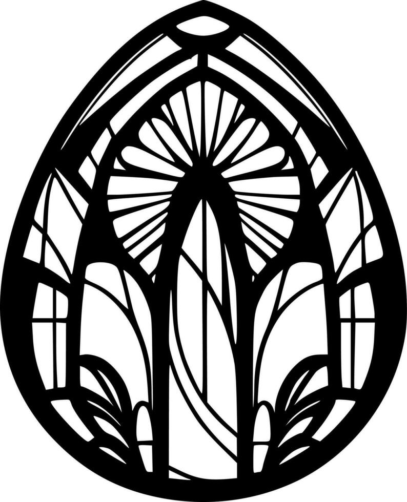 Stained Glass, Minimalist and Simple Silhouette - Vector illustration