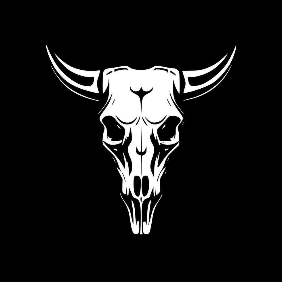 Cow Skull, Minimalist and Simple Silhouette - Vector illustration