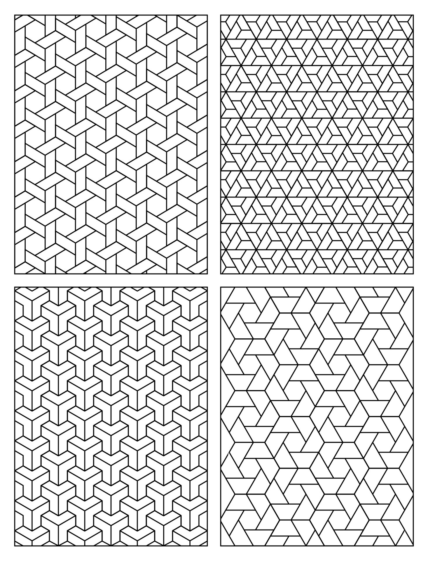 Geometric shapes coloring pages for adults 23549784 Vector Art at Vecteezy