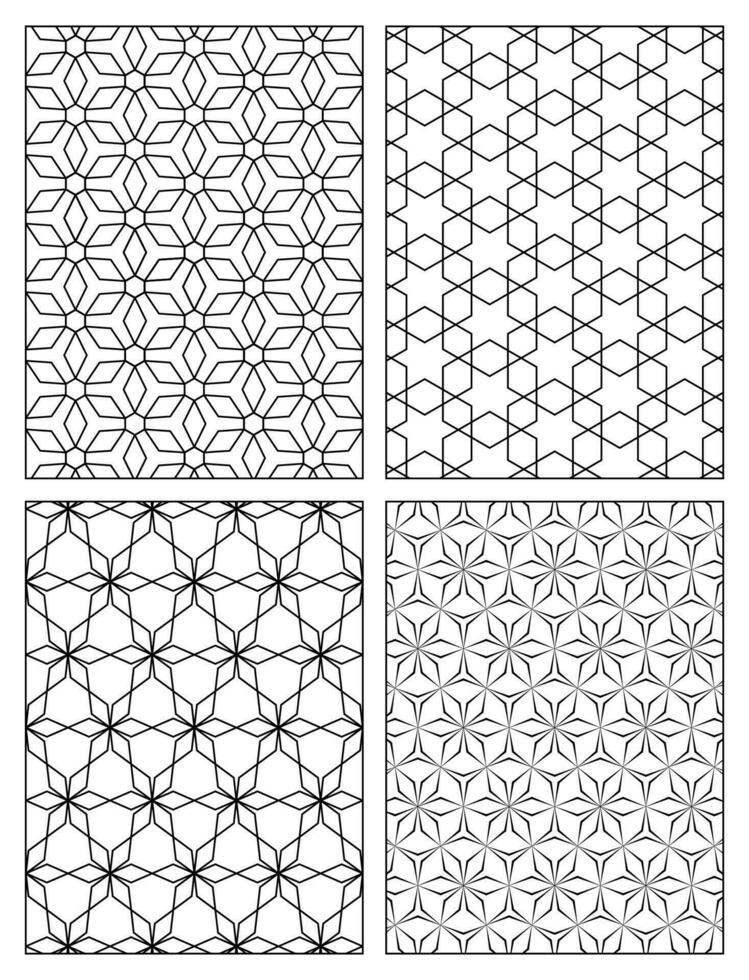 Kids coloring pages geometric seamless pattern vector