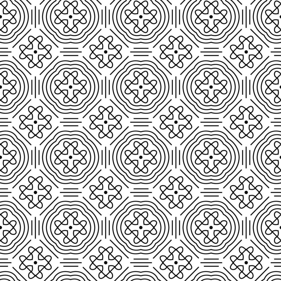 black and white outline geometric texture vector seamless pattern illustration