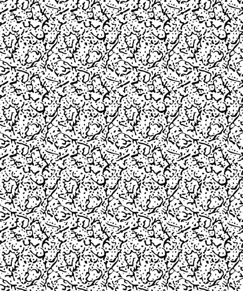 black and white abstract art texture vector seamless pattern