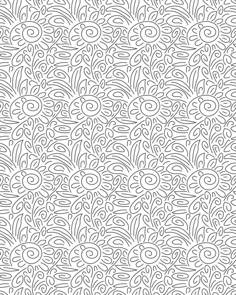 simple outline art texture vector seamless pattern traditional decoration background