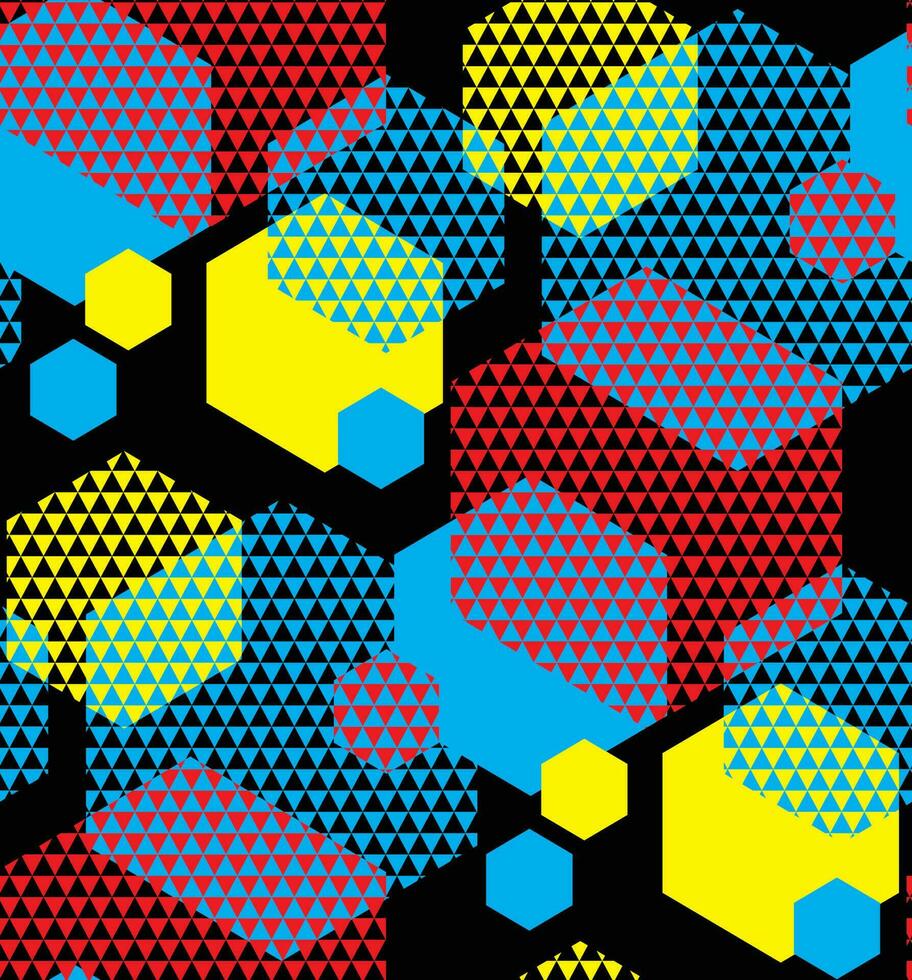 abstract geometric pattern with hexagon and triangle shape vector
