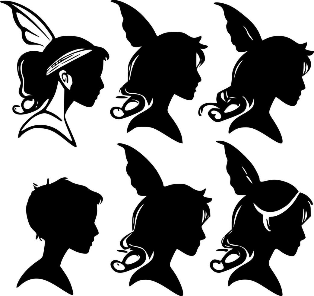Fairies - Minimalist and Flat Logo - Vector illustration