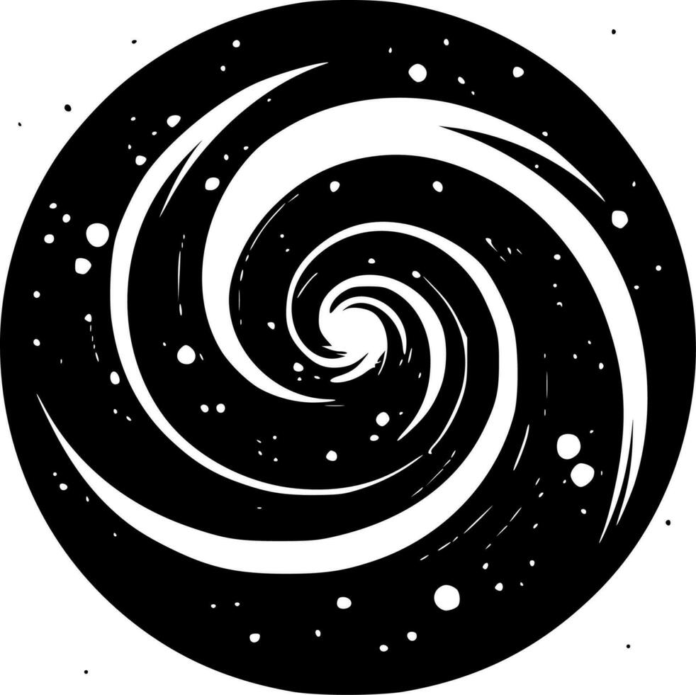 galaxia - minimalista y plano logo - vector ilustración