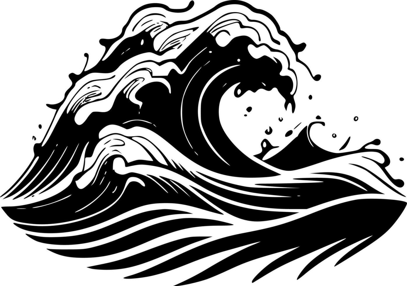 Waves - High Quality Vector Logo - Vector illustration ideal for T-shirt graphic