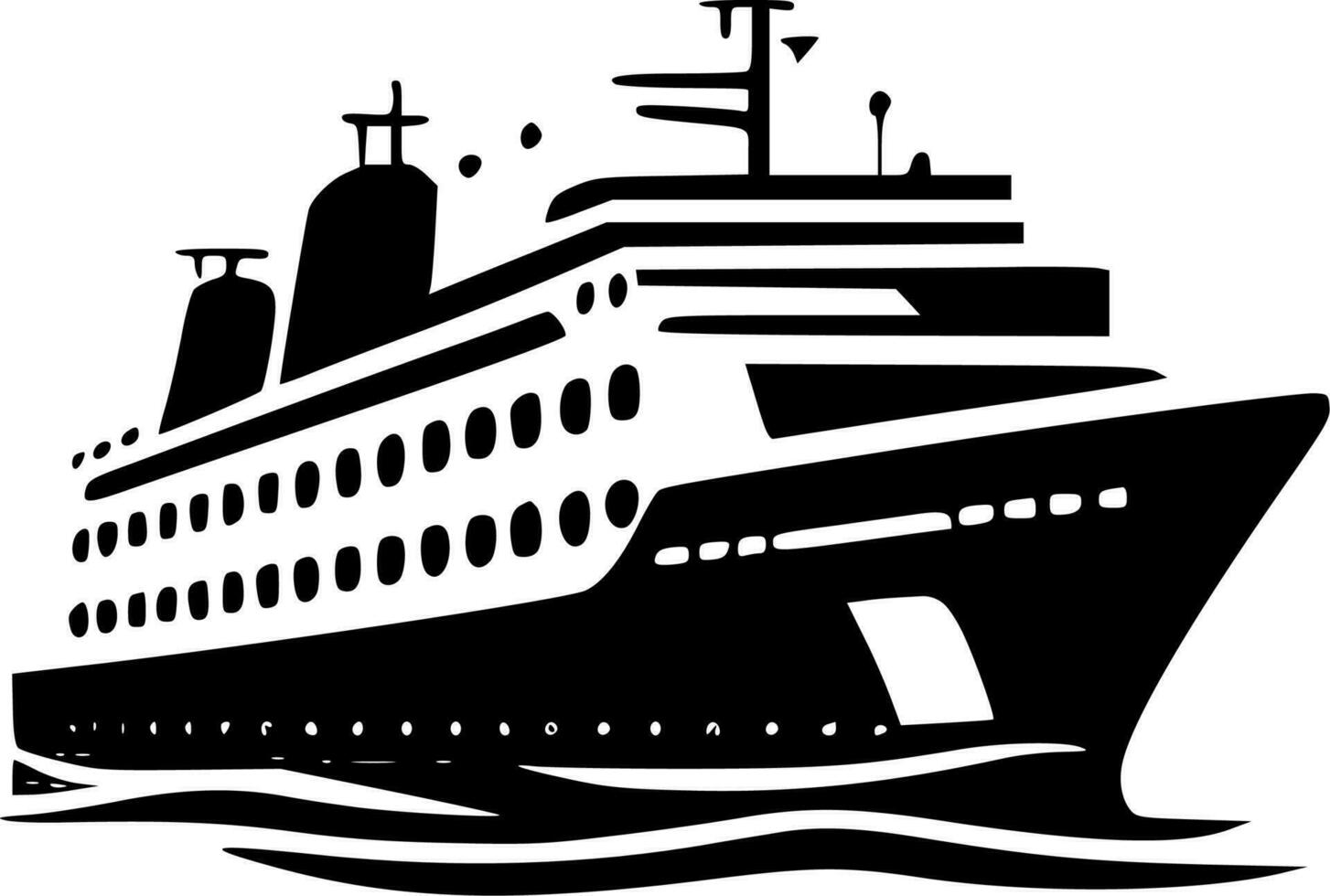 crucero - minimalista y plano logo - vector ilustración