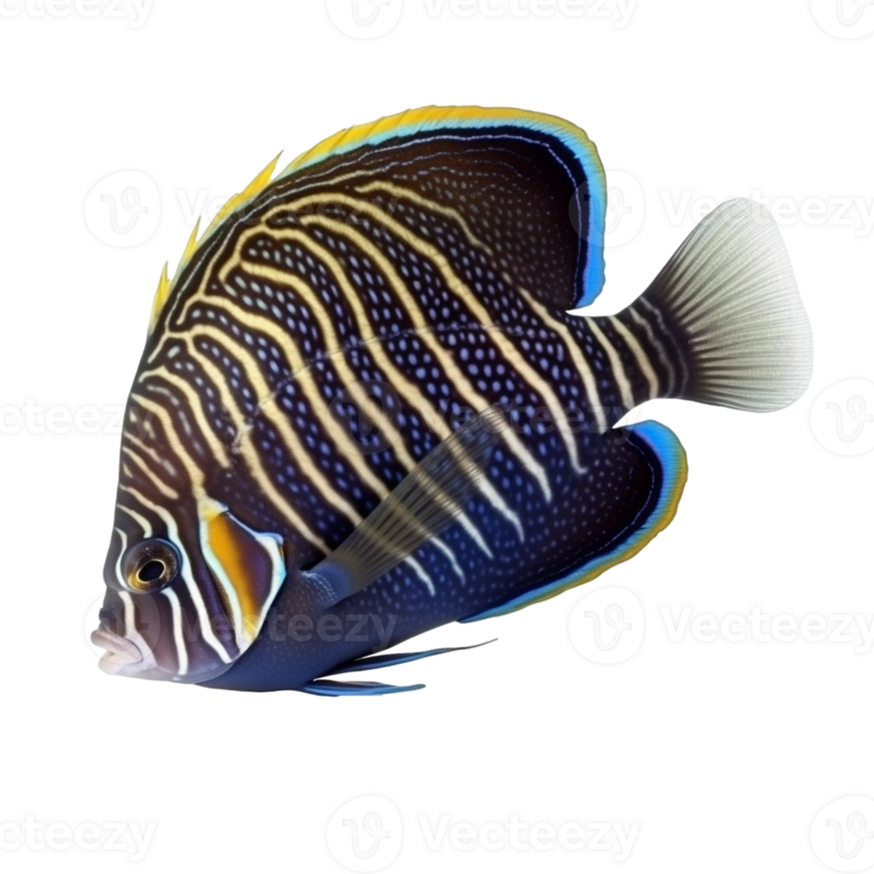 Kaiser Kaiserfisch auf transparent Hintergrund, erstellt mit generativ ai png