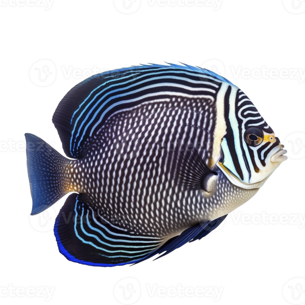 Kaiser Kaiserfisch auf transparent Hintergrund, erstellt mit generativ ai png