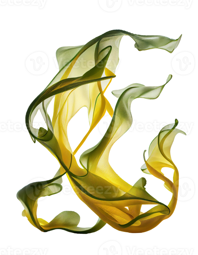Fresh kelp silk on transparent background, created with png