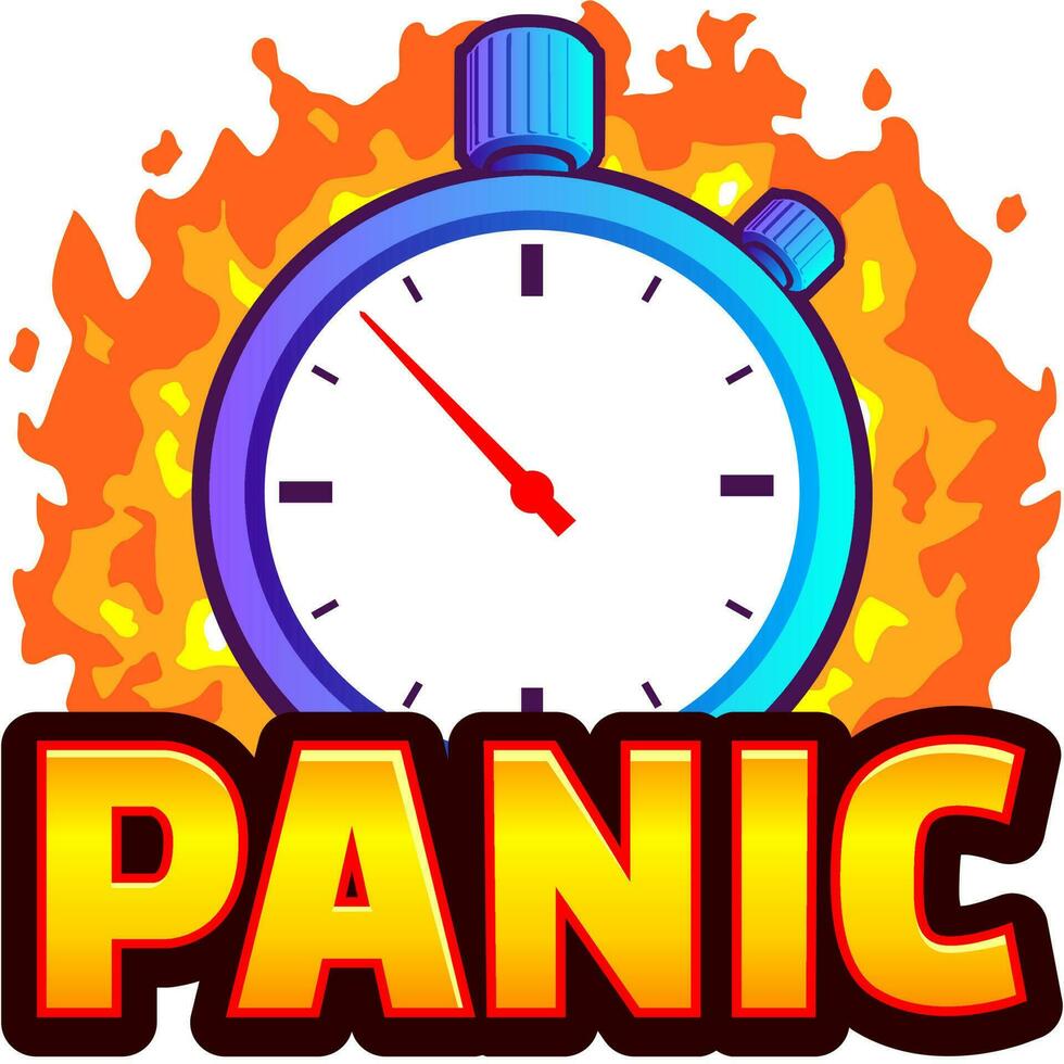 Panic Stopwatch Emote Illustration vector