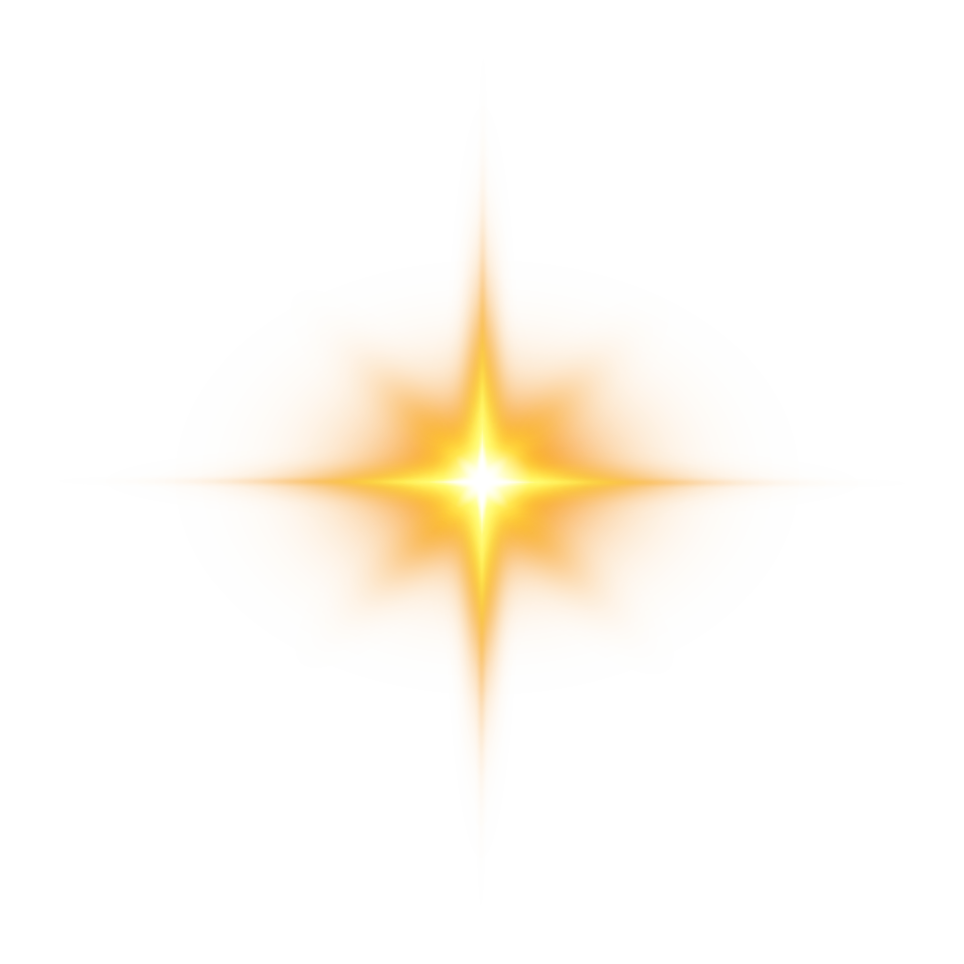 Golden glowing light effects isolated on transparent background solar