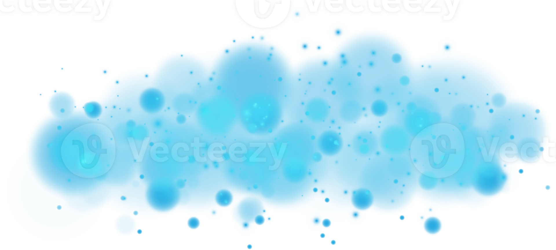 Golden shining bokeh lights with glowing particles  on transparent background. PNG