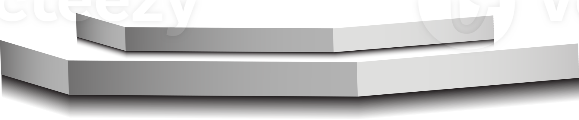 podium isolerat på en transparent bakgrund. 3d piedestal. png. png
