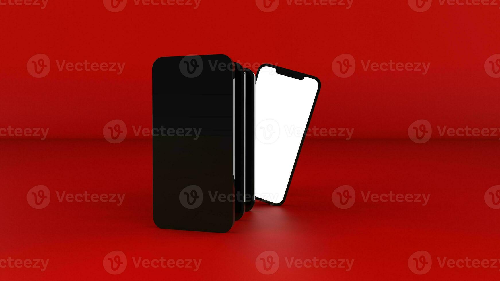 Mobile Phone Template Mockup. Diffrent concept. 3D illustration. photo