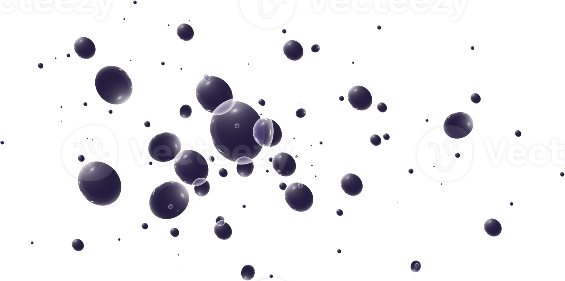 Realistic soap bubbles. Png Bubbles are located on a transparent background. Flying soap bubbles. PNG.
