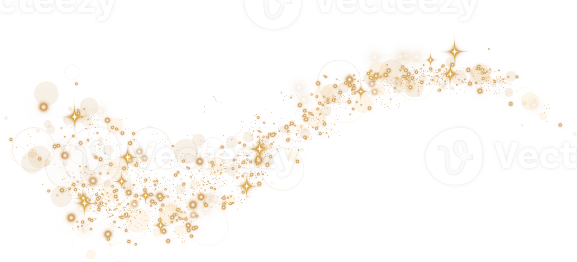 Abstract golden glitter wave illustration. Golden star dust sparkle