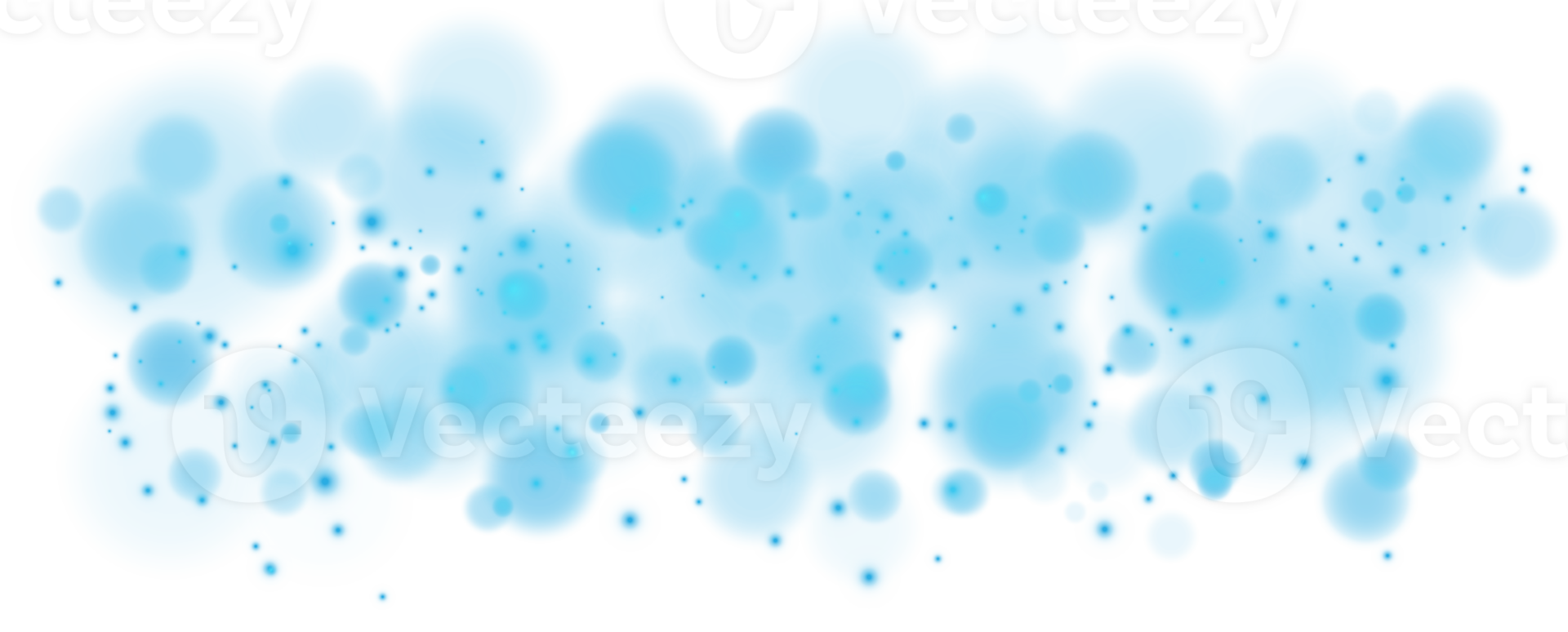 Golden shining bokeh lights with glowing particles  on transparent background. PNG
