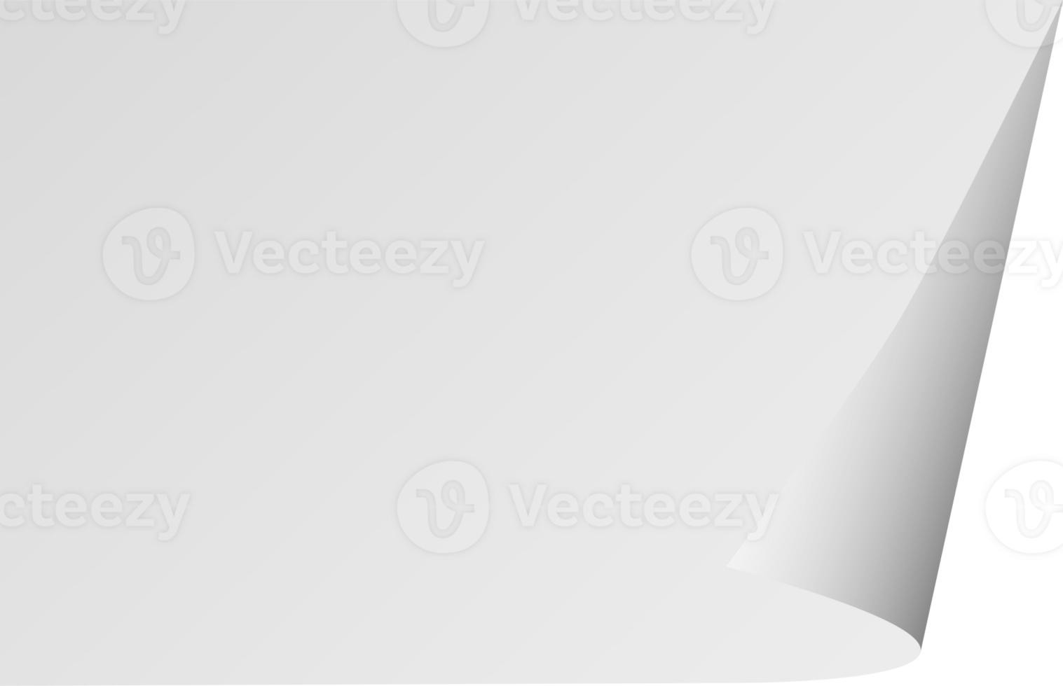 Realistic paper sheet with folded corner. Paper sheet A4 with shadows on transparent background. PNG. png