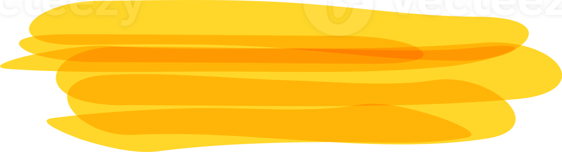 Hand drawn orange highlight marker stripes on transparent background. PNG. png