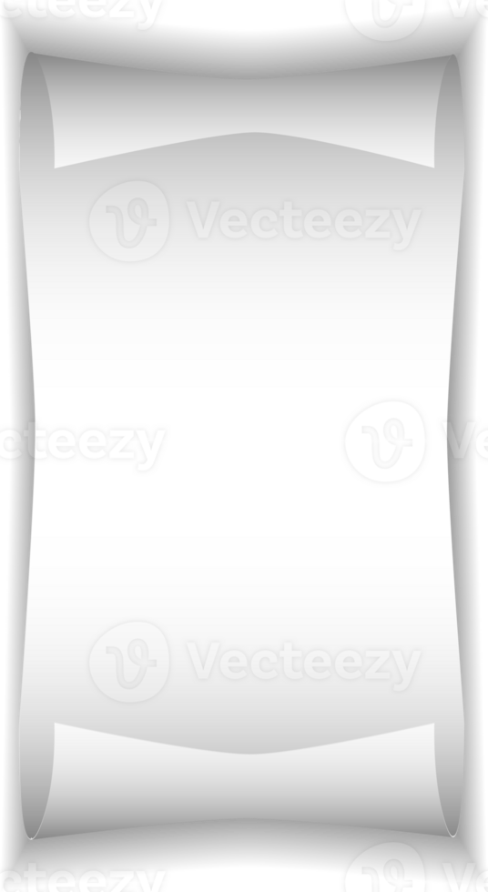 Realistic paper sheet with folded corner. Paper sheet A4 with shadows on transparent background. PNG. png