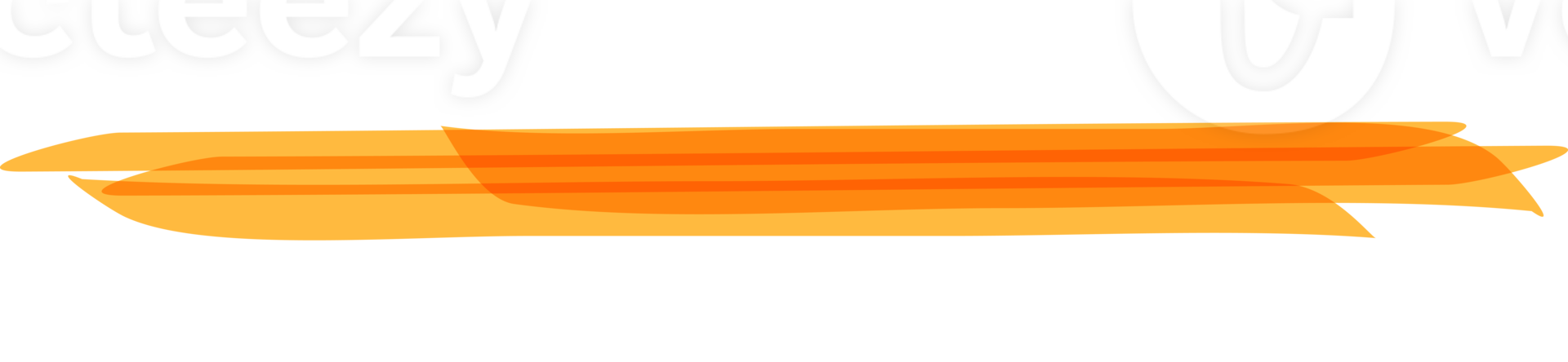 Hand drawn orange highlight marker stripes on transparent background. PNG. png