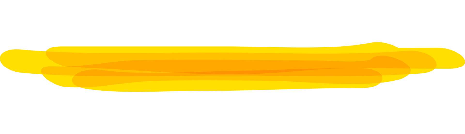 Hand drawn orange highlight marker stripes on transparent background