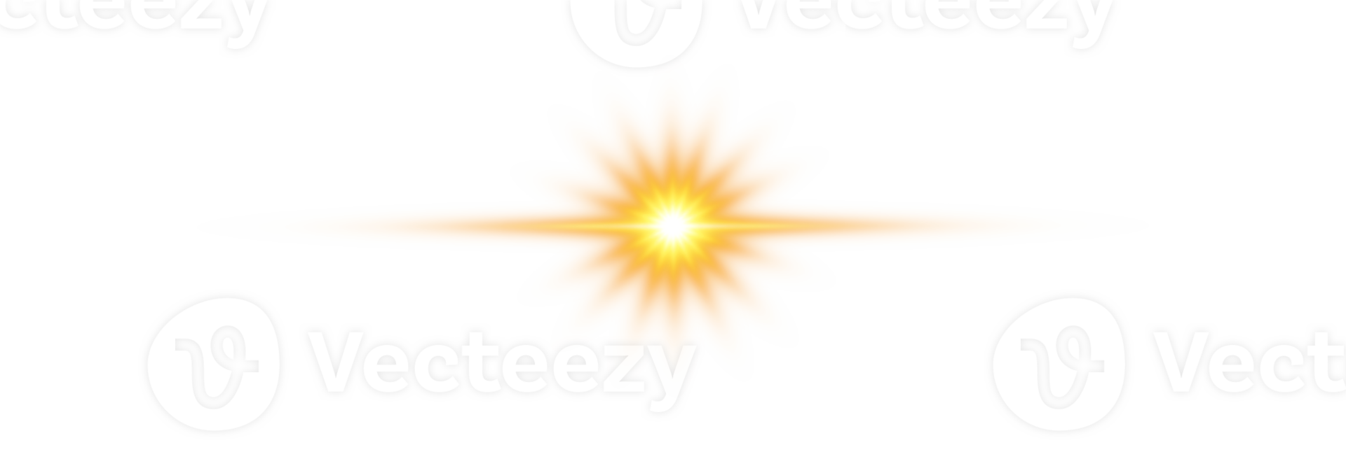 Yellow Sun isolated on transparent background. png